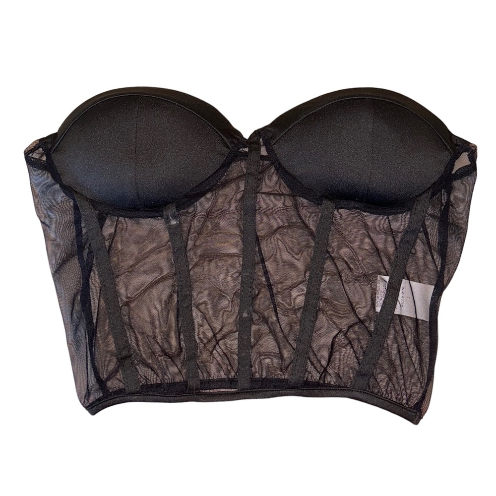 COPY - Black mesh Corsette top from shien